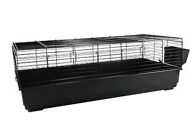 XL Extra Large Indoor Rabbit Cage 140cm Black Bunny Animal Pet Guinea Pig NEW • £94.99