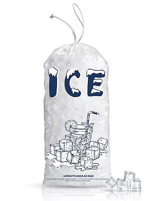 50 Pack Plastic Ice Bags 8 Lb Heavy-Duty Ice Bags 19 X 11 Inch With Drawstri... • $30.79