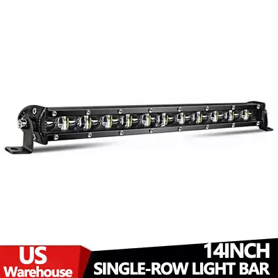 Single Row 14 Inch LED Light Bar Combo Spot Lamp OffRoad SUV Boat ATV Truck 4WD • $18