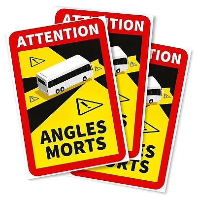 Stickers Corners Dead For Bus Mandatory IN France 17 X 25 CM 3 Pieces • $24.10