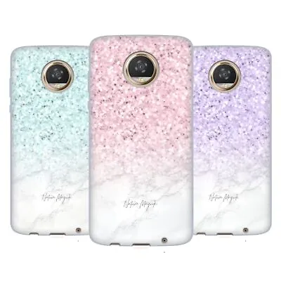 Official Nature Magick Pastel Glitter Marble Soft Gel Case For Motorola Phones • $19.95
