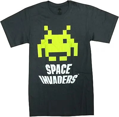 Space Invaders Digital Invader Classic Retro Gaming Adult T-Shirt Gray Small • $14.95