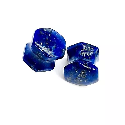 Natural Lapis Lazuli Ear Plugs Hexagon Shape Double Flare Size 3mm To 50 • $53.23