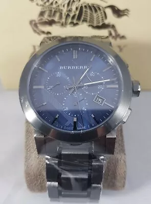 $185 • Buy Brand New Burberry BU9365 Dark Gray Ion Plated Stainless Steel Men's Watch