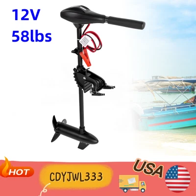$153.90 • Buy 12V 58lbs Marine Electric Boat Kayak Motor Outboard Trolling Motor Engine 