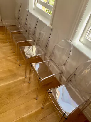 6 X Philippe Starck For Kartell Victoria Ghost Chairs Crystal (genuine) • £240