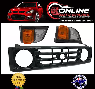 Grille + Indicators Fit Toyota Landcruiser Black 78 79 Series Ute Troopy 99-07 • $289