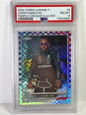 2022 Topps Chrome F1 Lewis Hamilton. Purple Checker Flag • £5.50