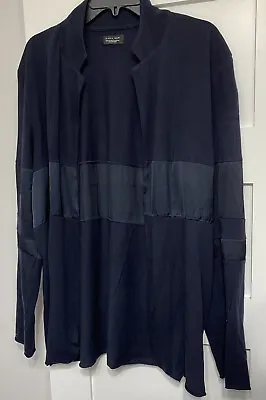 Zara Man Men's Open Long Cardigan Duster Black Size XL • $13.75