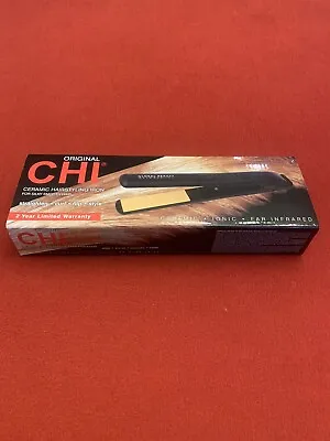 CHI Original 1” Ceramic Hairstyling Iron Straightener Black GF1001 - NEW NOB #C6 • $28.95