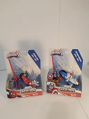 Marvel Super Hero Lot Of 2 Motorcycle Playskool  NEW! Capt. America- Spider-Man  • $11.99