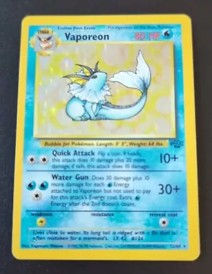 Vaporeon 12/64 Holo - Jungle Set WOTC Pokemon Card - NM LP • $0.99