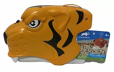 ANIMAL PLANET Safari Collection Animal Figures W/ Tiger Storage Head 51 Pieces • $19.99