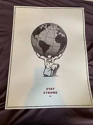 Sandin Medjedovic Stay Strong Poster Like Obey Eine Eelus Invader Banksy Whatson • £0.99