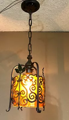 1920's Spanish Revival Mica Pendant Light • $200