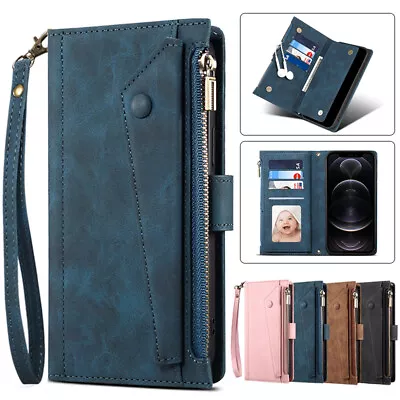 $20.99 • Buy For IPhone 14 13 12 11 Pro Max 8 Plus SE XS Case Leather Wallet Cards Flip Cover