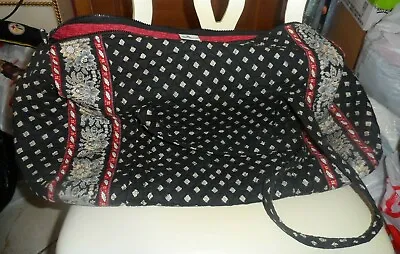 Vera Bradley Large Duffel Bag Travel  In Classic Black Pattern • $58