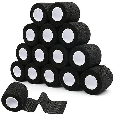 14-Rolls Black Medical Self Adhesive Bandage Wrap 2 Inch X 5 Yards Vet Tape Lot • $13.50