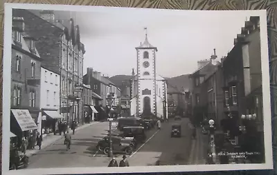 £1.25 • Buy Postcard Of Main Street Showing Petrol Pumps And Town Hall, Keswick  RPPC. 1930s