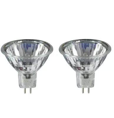 2 X MR16 Halogen Dimmable Spot Light Bulbs 16W = 40W 12V Low Voltage GU5.3 50mm • £6.99