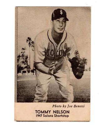 PCL Sacramento Solons 1947 Sunbeam Bread Card Tommy Nelson • $12