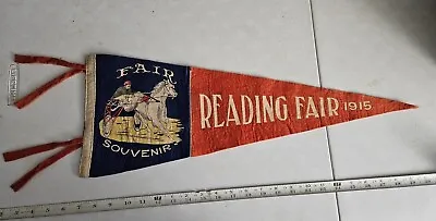 Vintage 1915 Reading PA Fair Felt Pennant Banner Very Rare  • $59.99