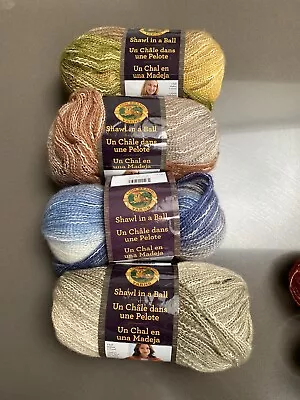 Lion Brand Shawl In A Ball Knitting Crochet Yarn X 4 New • £22