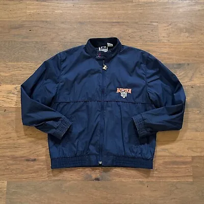 Vintage Auburn Tigers Jacket Men Large Blue Full Zip Starter Windbreaker College • $25.59