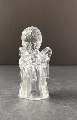 MIkasa Crystal Clear Angel Cherub  Candle Holder  W/ Original Label And Candle • $19.99