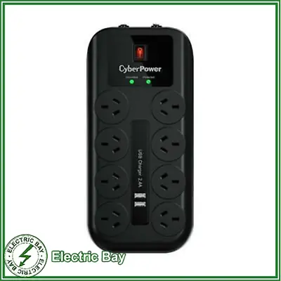 CyberPower 8 Port 8-Way Surge Protector Protection Power Board 2x USB Ports NEW  • $35