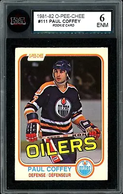 1981-82 O-Pee-Chee OPC #111 PAUL COFFEY Rookie KSA 6 EX-NM Edmonton Oilers RC • $79