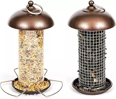 IBorn Metal Bird Feeders Hanging Peanut Mesh For Small Birds Wild Birds Seed X1 • £21.32