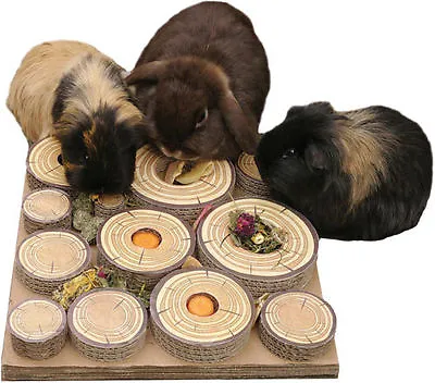 £8.99 • Buy Boredom Breaker Maze A Log Treat Challenge Rabbit Guinea Pig Hutch Cage Toy 9264