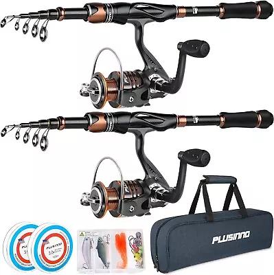 PLUSINNO Fishing Rod And Reel Combos Bronze Warrior Toray 24-Ton Carbon Matrix • $189.99