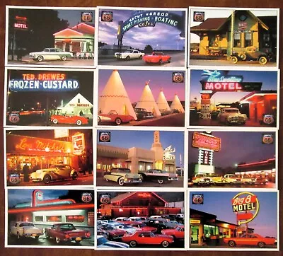 LOT Of 12 ROUTE 66 Postcards - DINER RESTAURANT CAFE MOTEL Post Cards Etc • $12