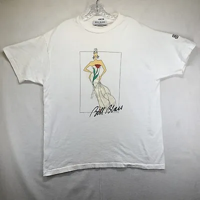 Vintage Bill Blass Single Stitch Fashion Art T-Shirt Adult Size Large • $24.99