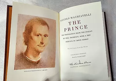 The Easton Press Hardcover Leather Bound Book The Prince By Niccolo Machiavelli • £39.59