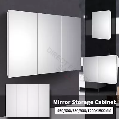 Bathroom Shaving Medicine Storage Cabinet Pencil Edge Mirror Galss Shelf Wall • $691.90