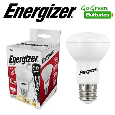 Energizer LED R80 Reflector Bulb E27 ES 7.3w (60w) 806 Lumens 3000k Warm White • £7.99
