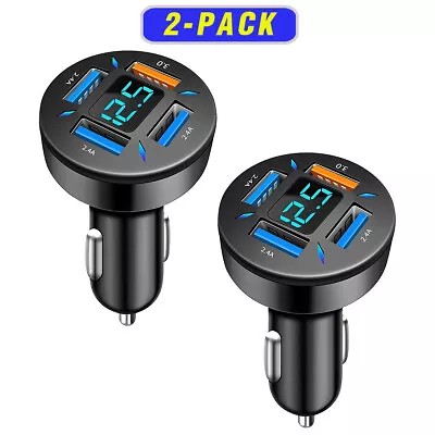 2-Pack Multi USB Port Fast Car Charger Adapter For Samsung Galaxy S22 S23+ Ultra • $9.99