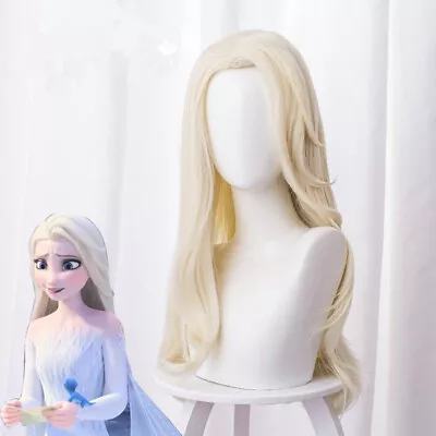 Womens Frozen Elsa Cosplay Anna Fancy Dress Hairpiece Wig • £21.99