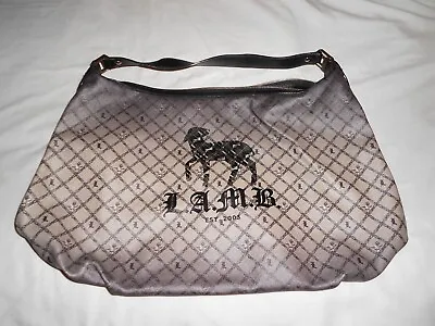 L.A.M.B Gwen Stefani Kingsvale Crown Lamb Signature Gray Shoulder Bag W/Wristlet • $95.99