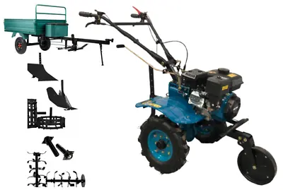 Cultivator Rotavator 7.5HP Petrol Tiller Farm And Garden Tiller With Trailer • £1399