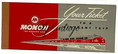 RARE Vintage VOID Monon Hoosier Line Train Ticket Chicago Indy Louisville Travel • $299.95