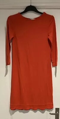 JAEGER Boutique Ladies ORANGEY RED  Dress Sz XS  • £15