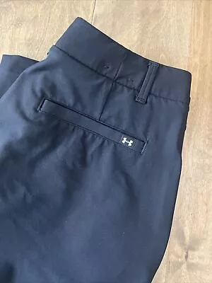 NWT UNDER ARMOUR GOLF Men 34x30 Showdown Vented Golf Pants Black 1309549 • $30