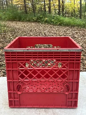 Vintage Nature’s Touch Dairy Plastic Milk Crate Red Box Cream Carrier Storage • $29.99