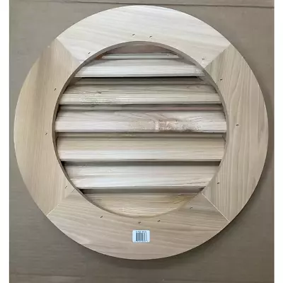 18 In. X 18 In. Round Wood Built-in Screen Gable Louver Vent • $56.73