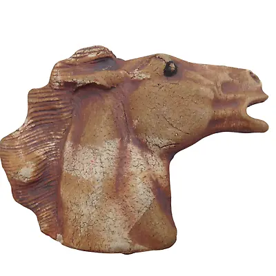 Signed SW Vintage Pottery MUSTANG Horse Head Brooch Pin Jewelry • $39.99
