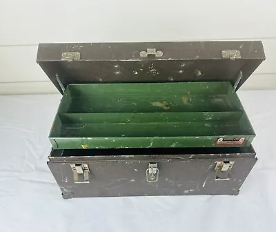 Vintage KENNEDY Metal  Tool Box Model CS-16 Fishing Tackle • $55